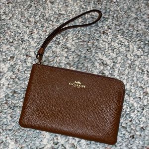 Brown Coach wristlet